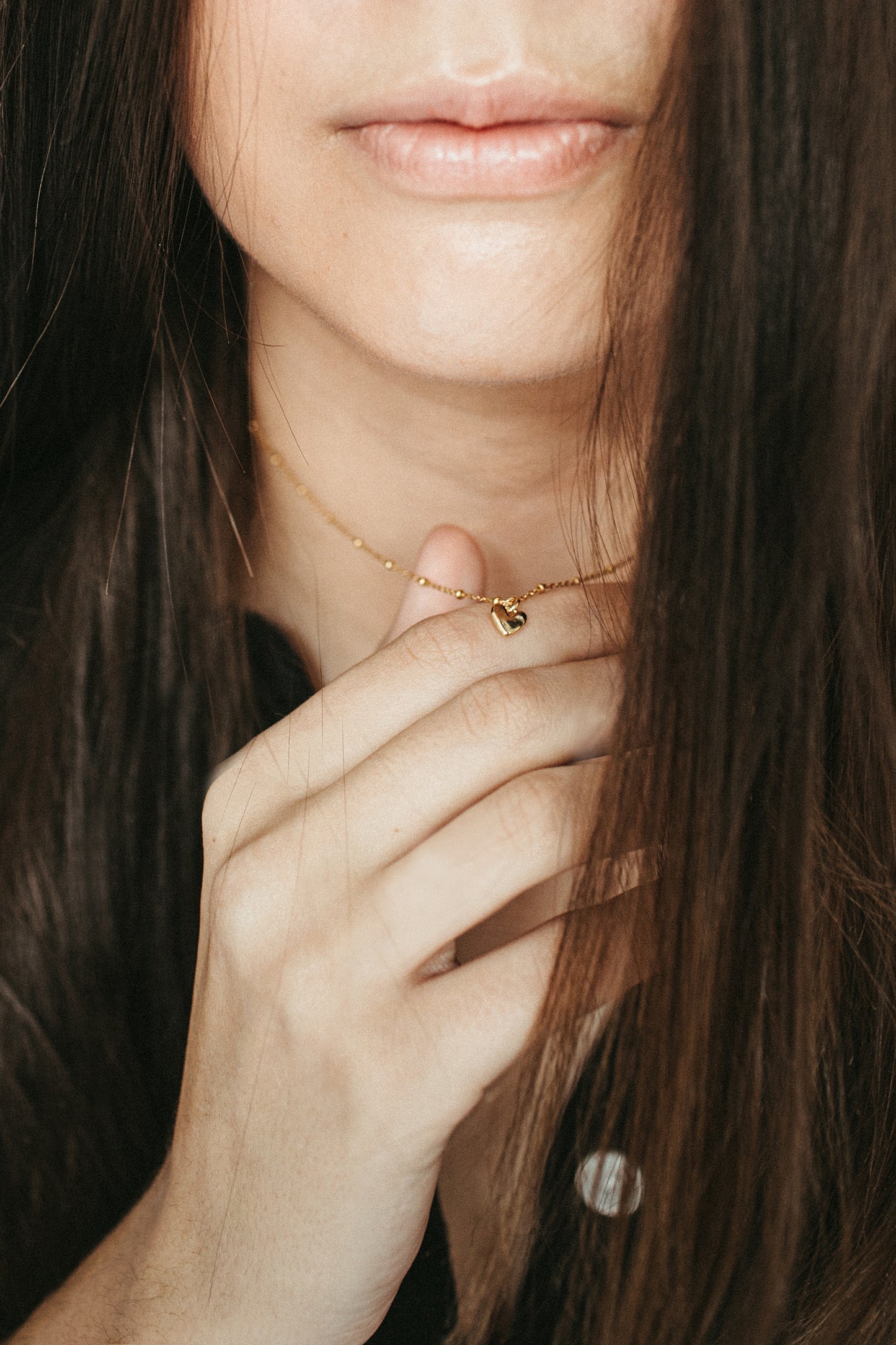 Gold Dainty Heart Necklace