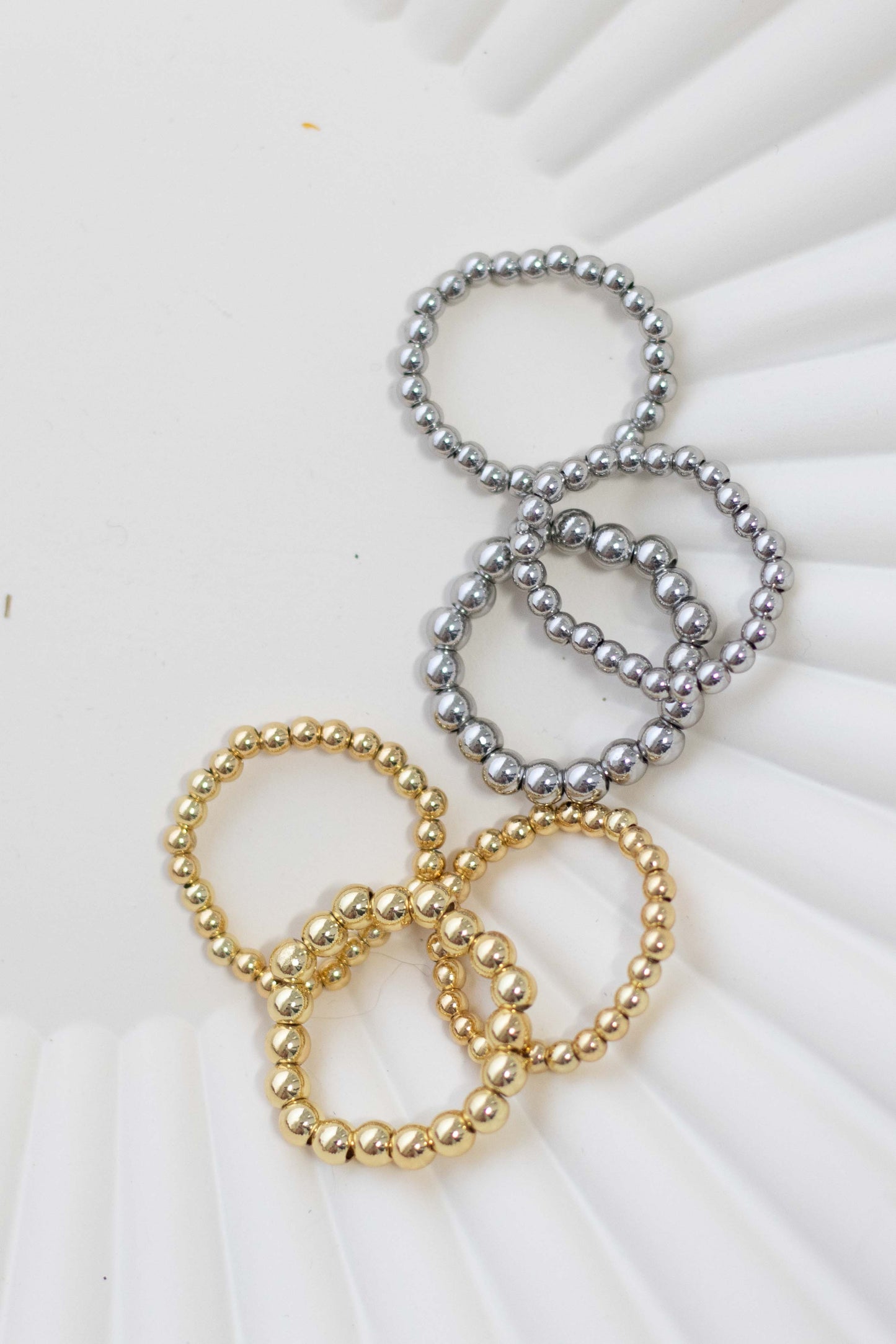 Gold Beaded Rings
