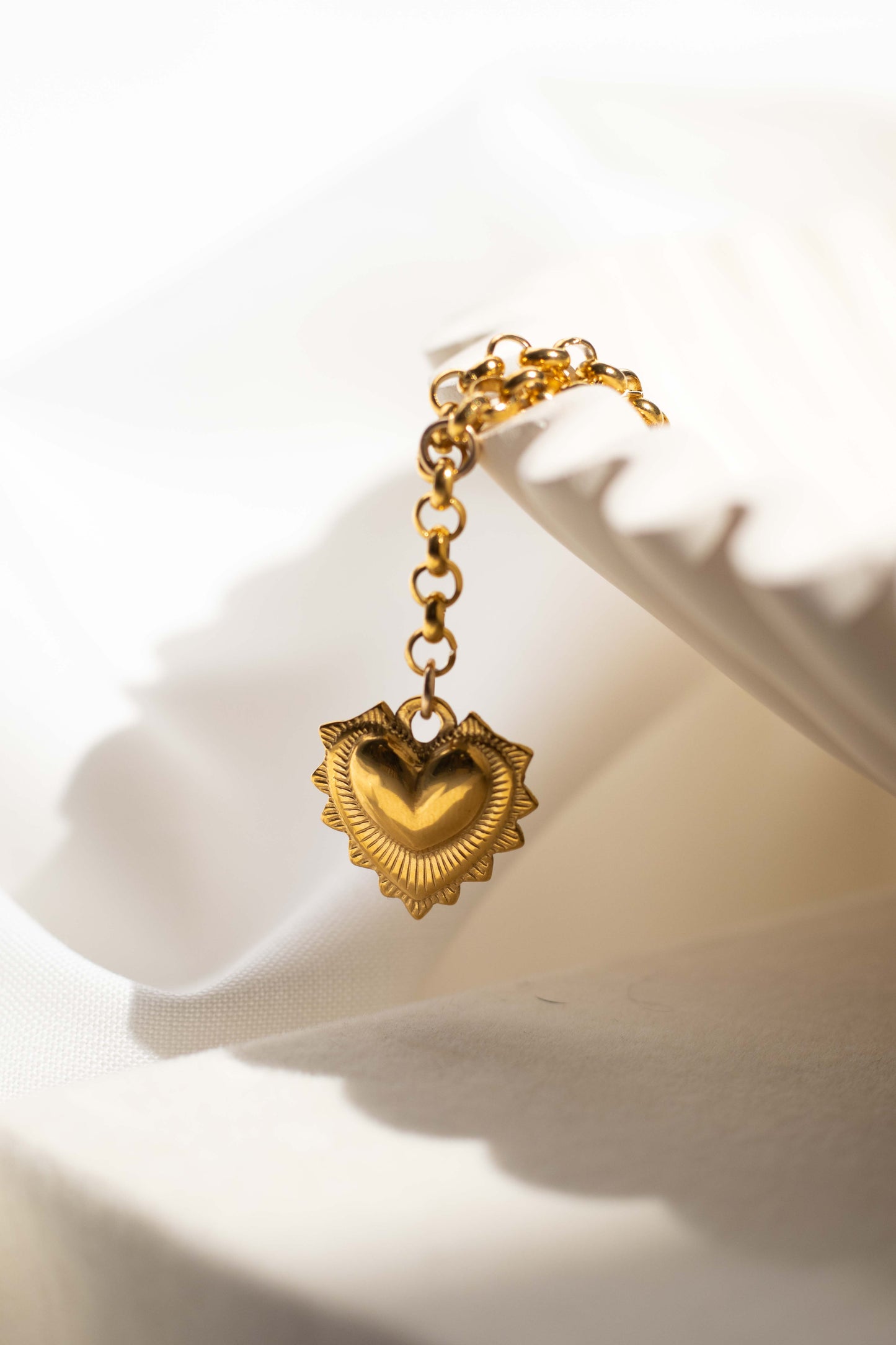 Vintage Gold Heart Necklace