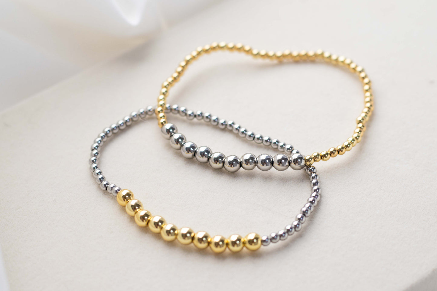Two Tone Beaded Bracelet