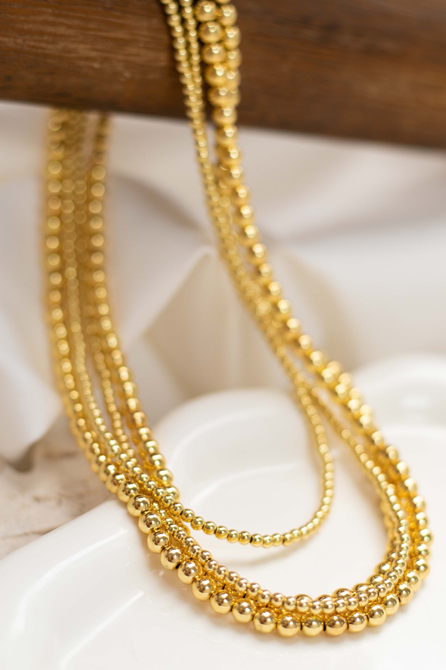 Gold Beaded Necklace