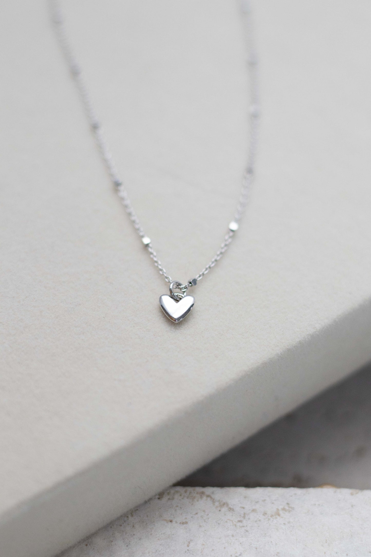 Silver Dainty Heart Necklace