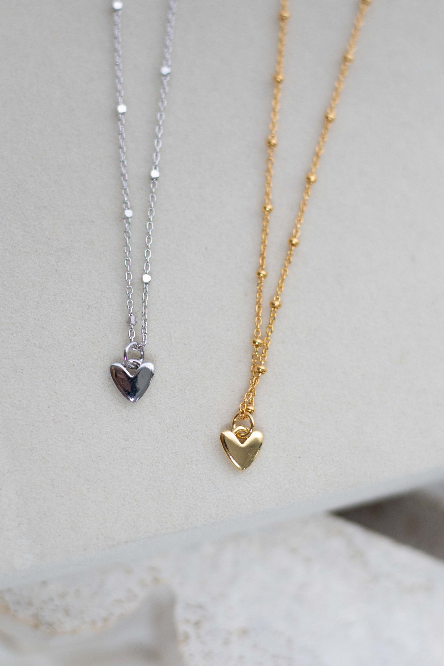 Gold Dainty Heart Necklace