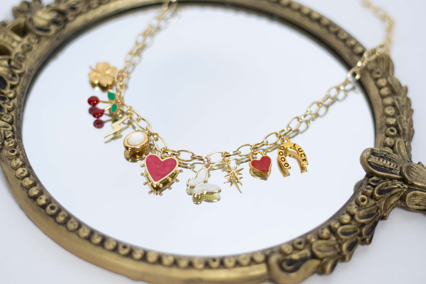 Ruby Red Charm Necklace