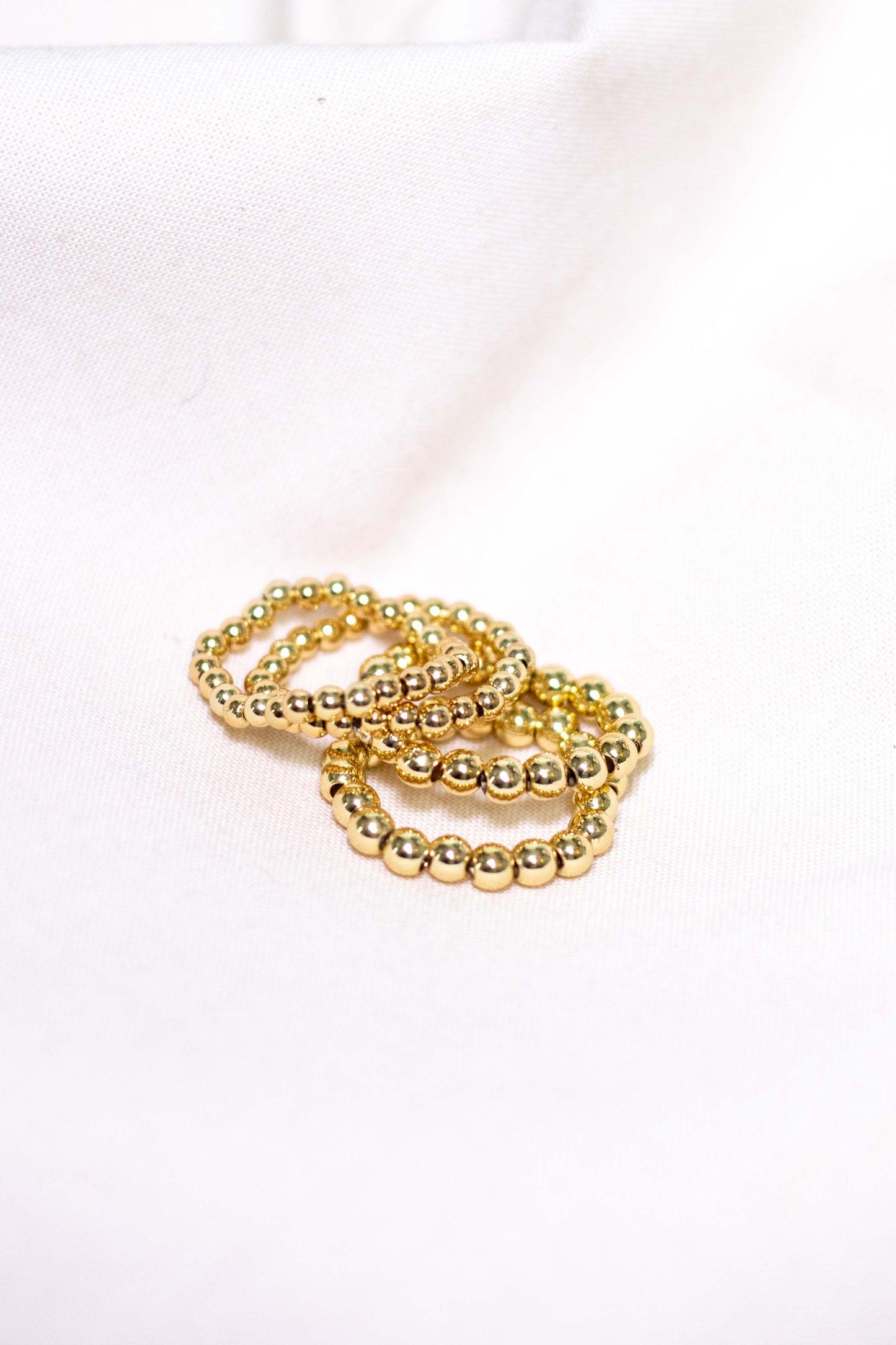 Gold Beaded Rings