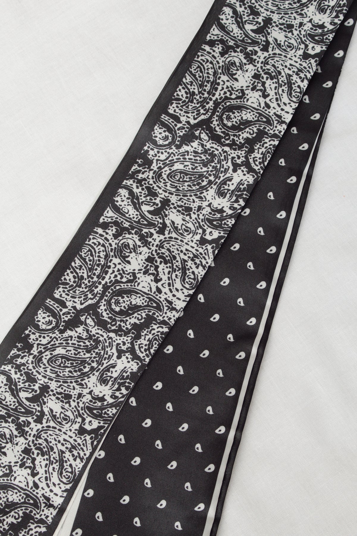 Black Tie Heart Scarf Necklace