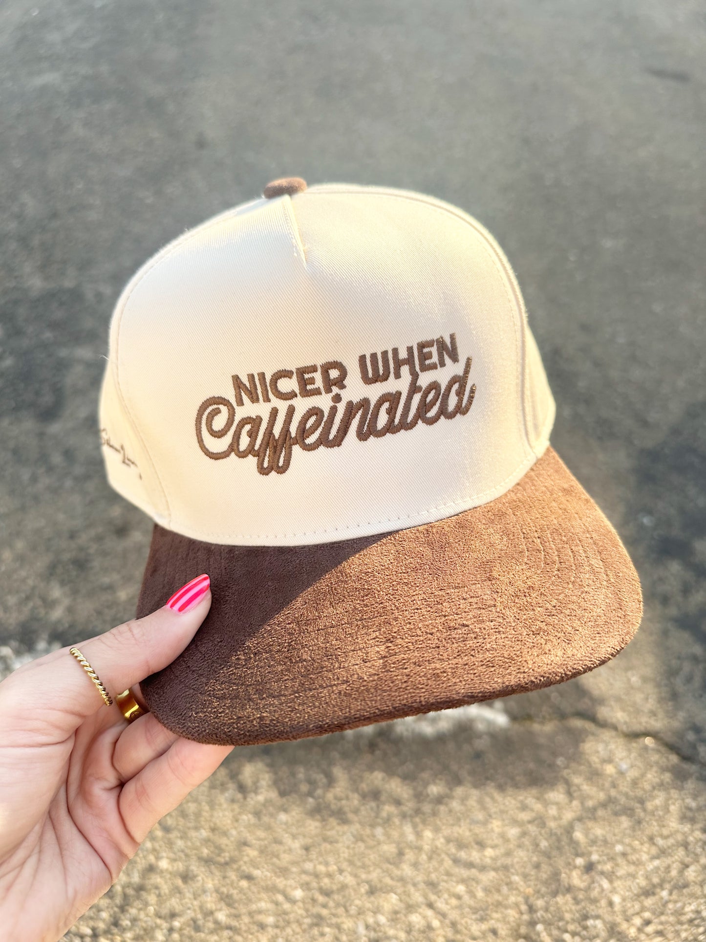 Nicer When Caffeinated Trucker Hat