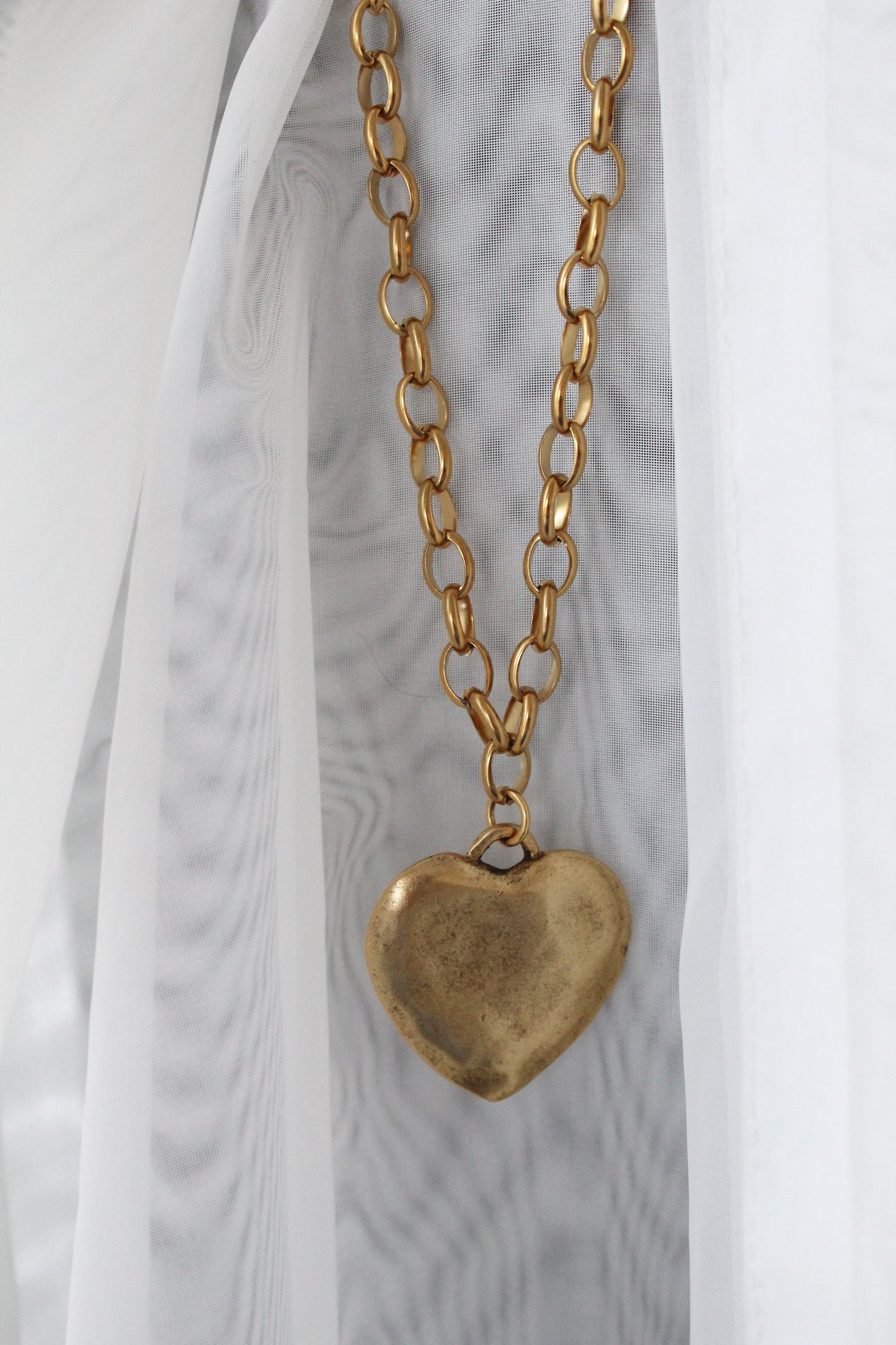 Large Gold Heart Necklace