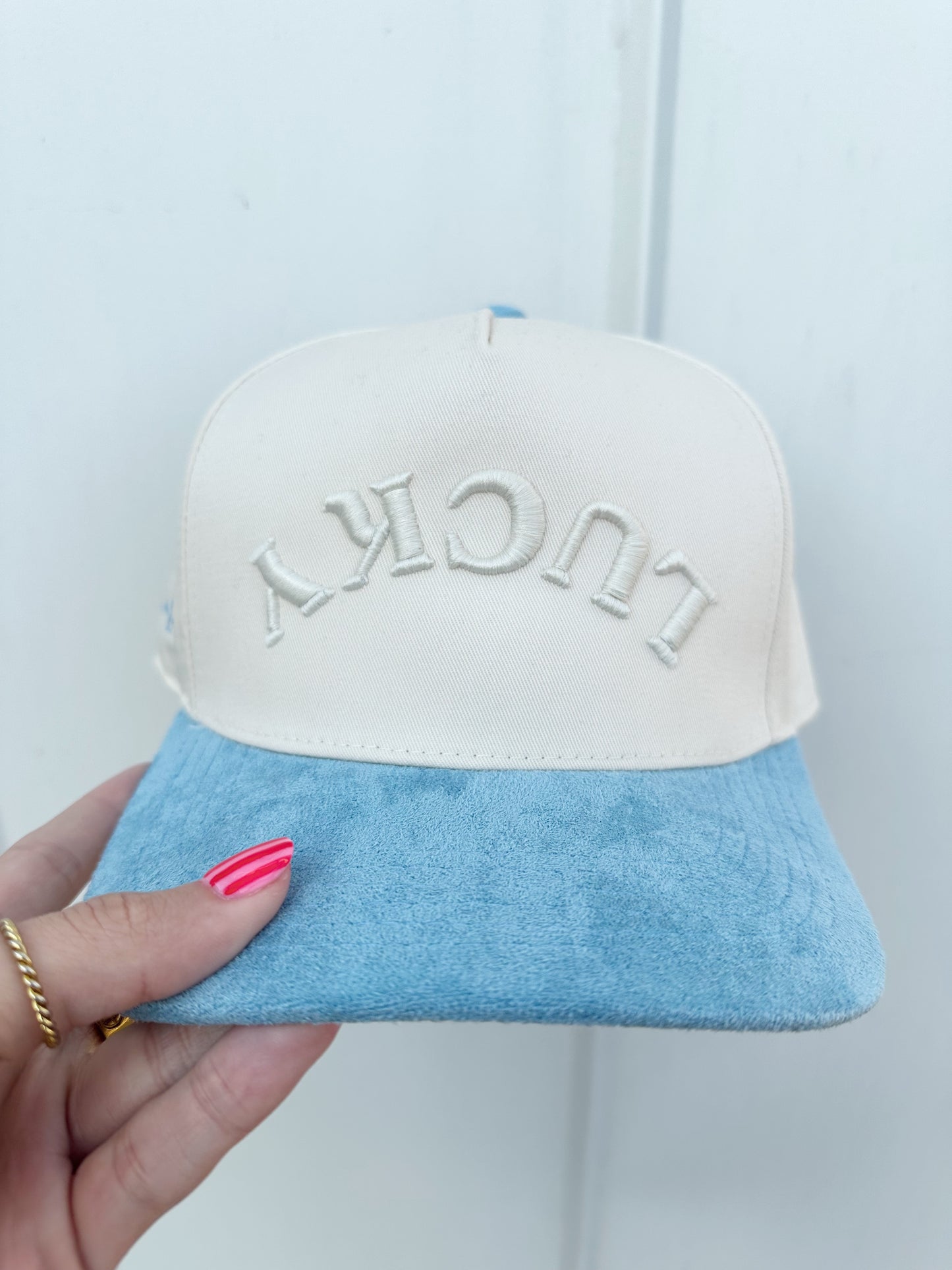 LUCKY Blue Trucker Hat