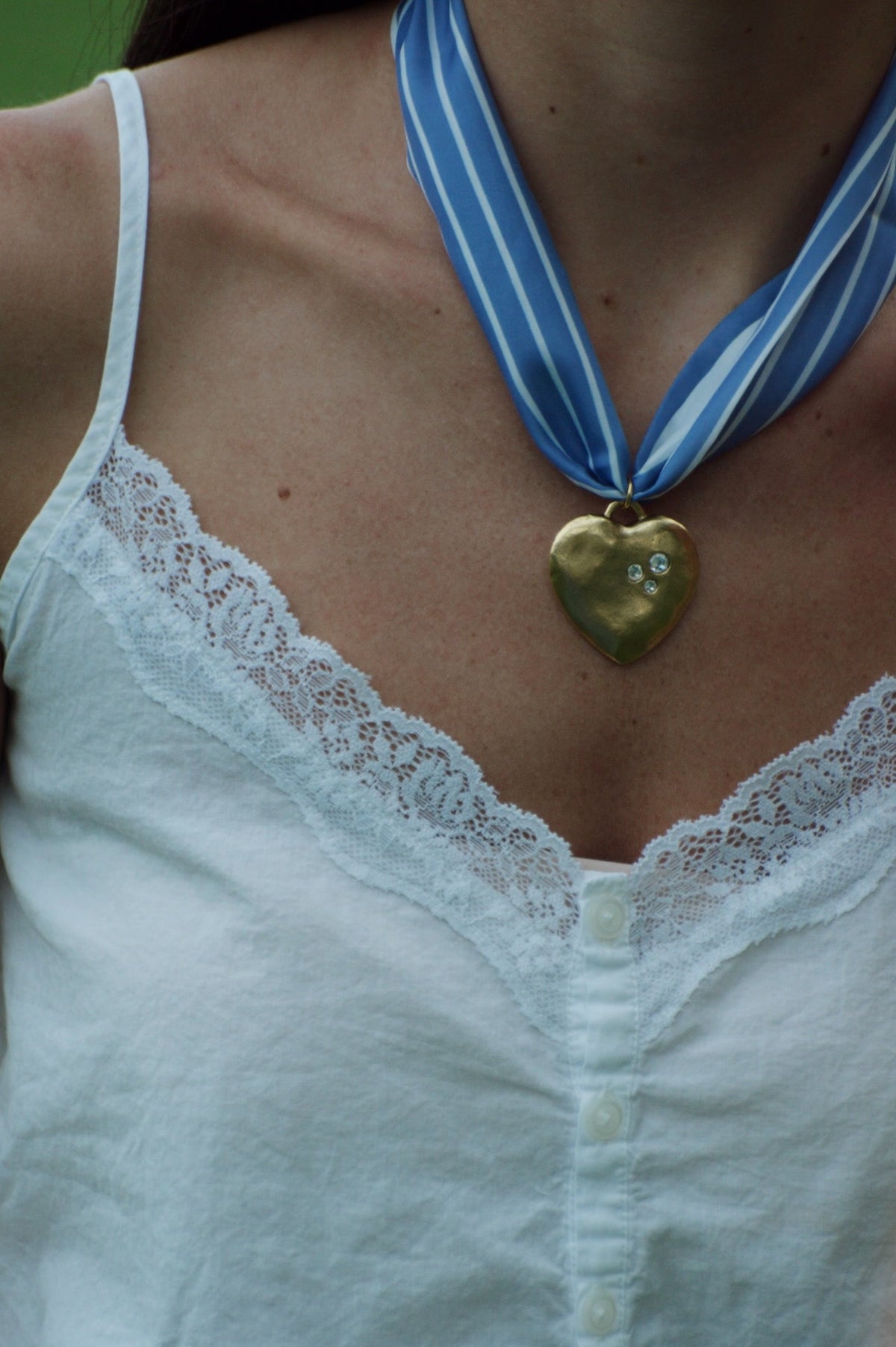Bluebird Heart Scarf Necklace