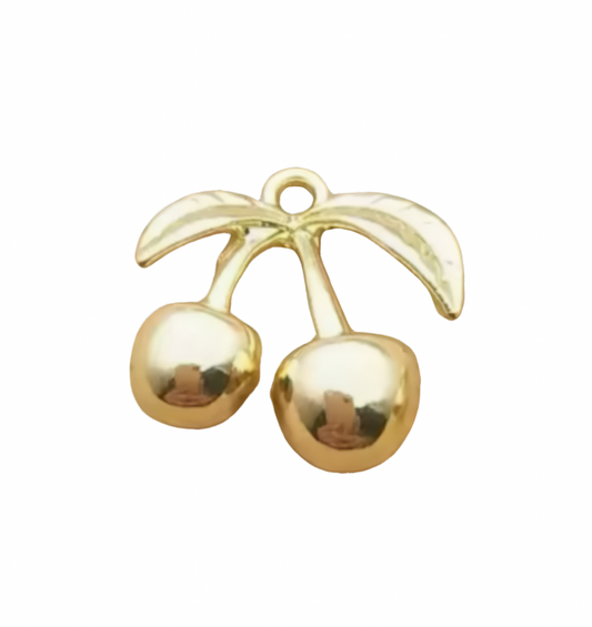 Gold Cherry Charm