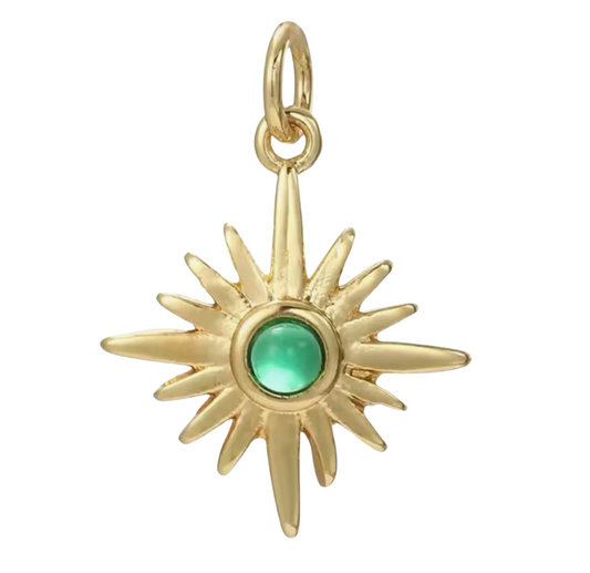 Green Burst Charm