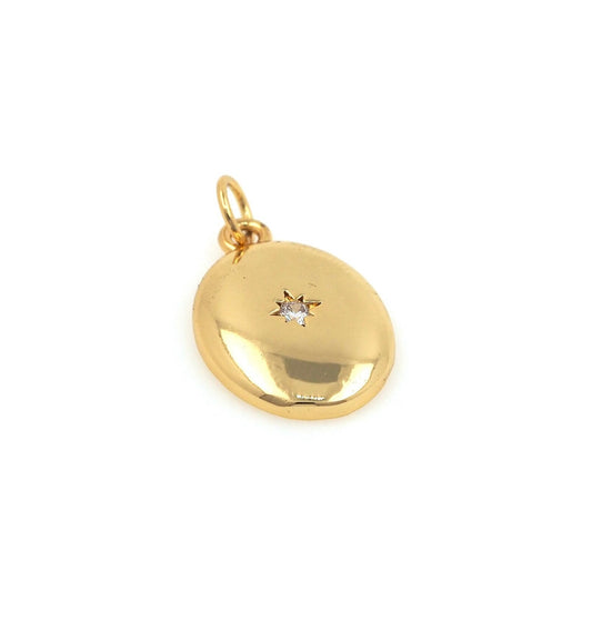 Oval Gem Charm