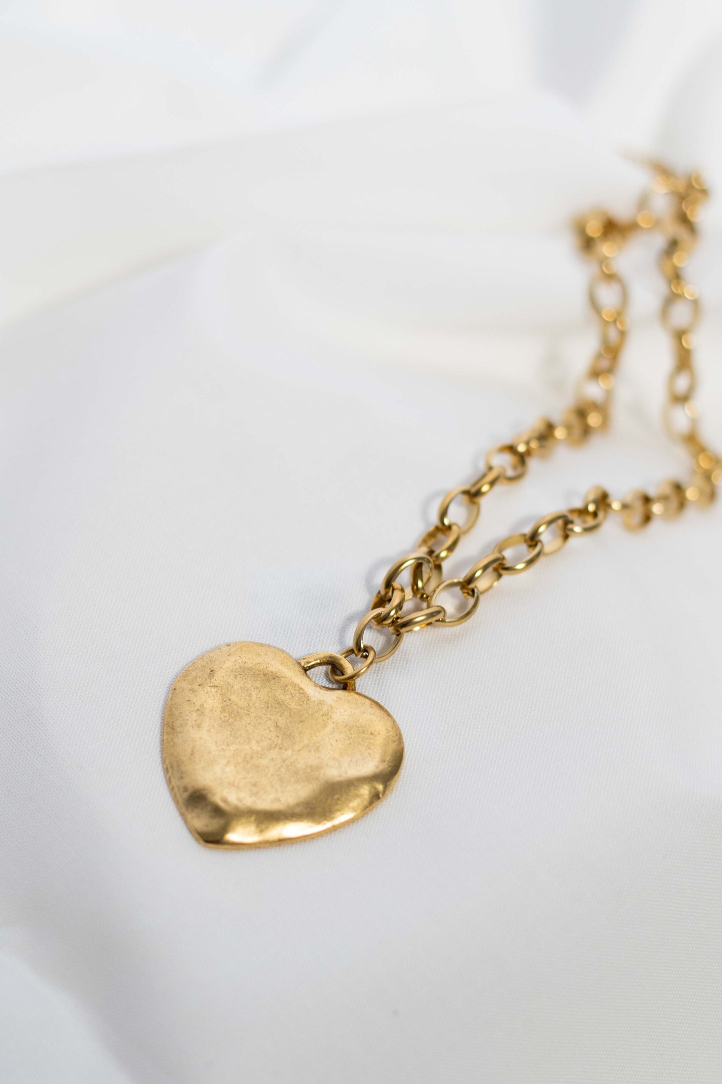 Large Gold Heart Necklace