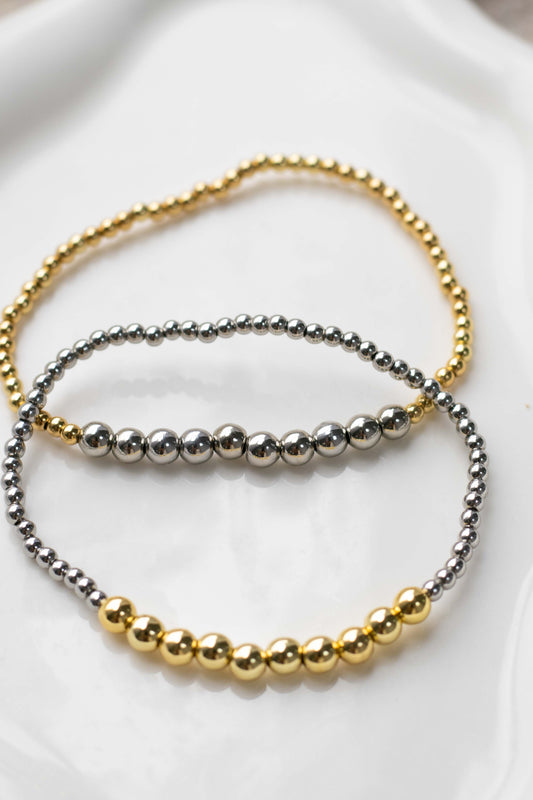 Two Tone Beaded Bracelet