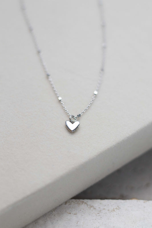 Silver Dainty Heart Necklace