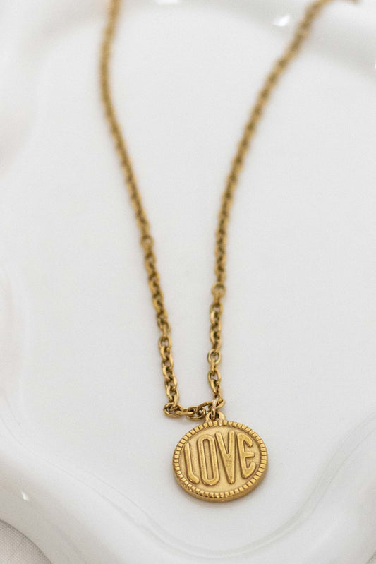Gold LOVE Necklace