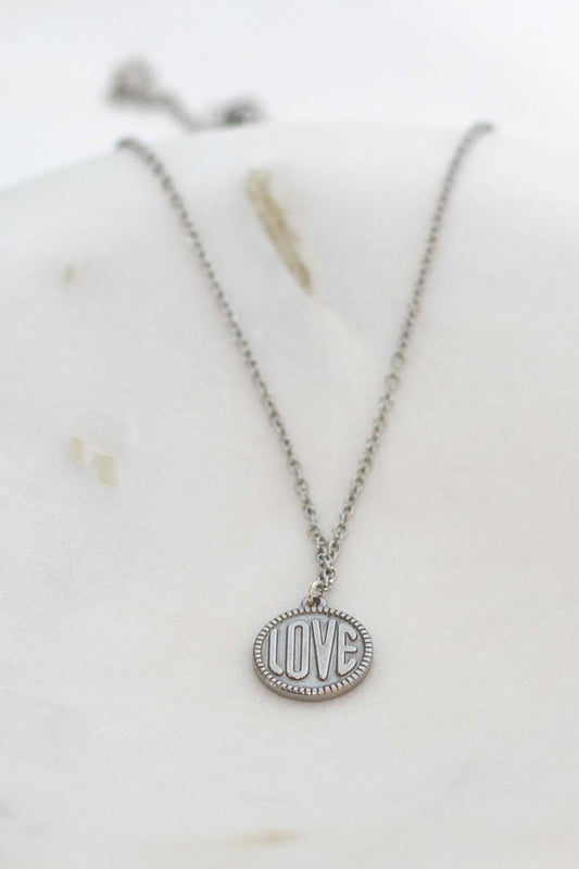 Silver LOVE Necklace