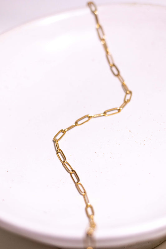 Gold Paperclip Necklace