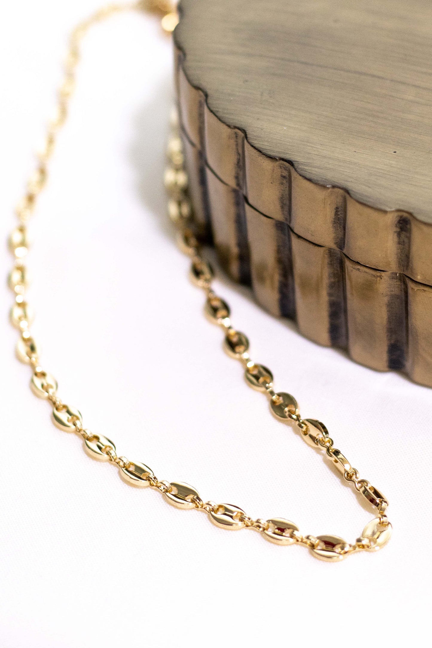 Gold Bottlecap Chain Necklace