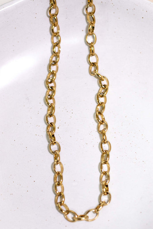 Vintage Oval Chain Necklace