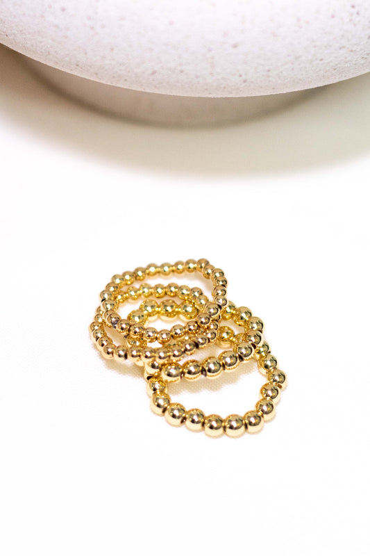 Gold Beaded Rings