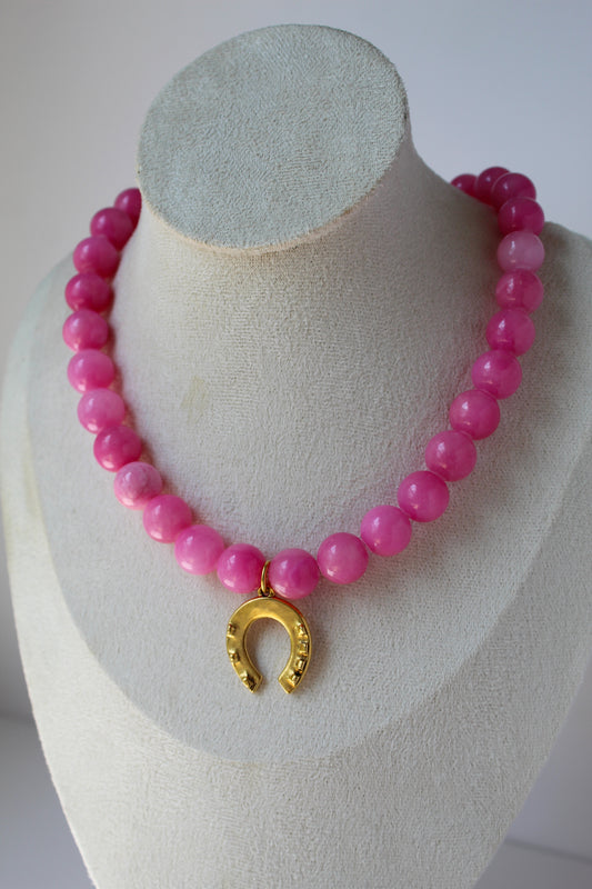 Lucky Lavender Beaded Necklace