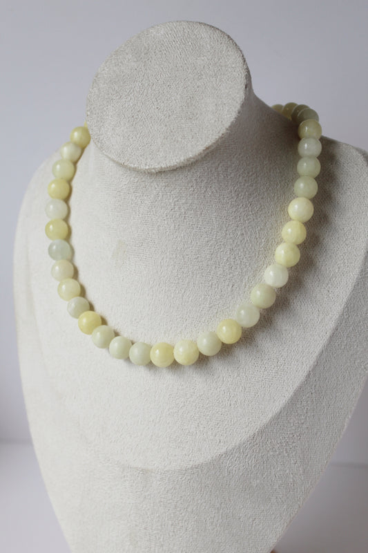 Butter Yellow Beaded Necklace