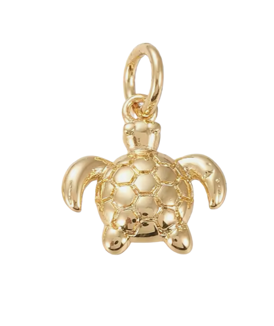 Gold Sea Turtle Charm